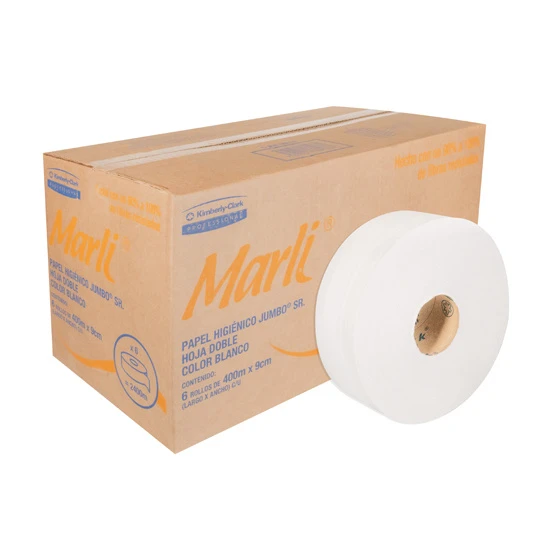 MARLI Papel Higienico Jumbo 400 mts. Caja c/6 rollos 