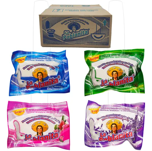 Pastilla para baño "LA POBLANITA" Caja con 50Pzs.